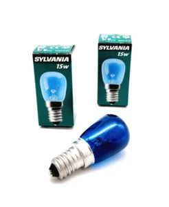 2 x SYLVANIA 07949 (baugl. Paulmann 810.10) 15W, E14, TV Blau, 240V, 25x60 mm - Bild 1 von 2