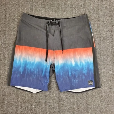 Pantalones Cortos de Tabla Rip Curl Mirage Para Hombres 32 Gris Azul Tie Dye Surf Playa Traje de Baño Foto 1 de 4