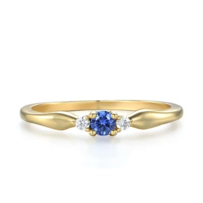Ladies 9 Carat Gold on Solid 925 Silver Sterling Tanzanite & White Sapphire Ring - Image 1 of 4