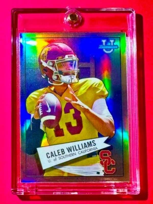Caleb Williams RARE SILVER REFRACTOR ROOKIE BOWMAN CHROME UNIVERSITY RC - Mint! - Image 1 of 4