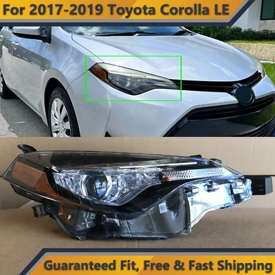 Conjunto de faros LED para pasajeros para Toyota Corolla LE 2017 2018 2019 sedán base Foto 1 de 4