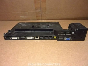 Station d'accueil Lenovo 4338 T410 T420 T430 T520 T530 USB 2.0 2X DVI - EXCL PSU - Photo 1/1