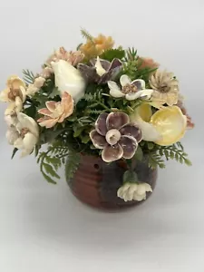 Vintage Muschel Blumen Bouquet Kunstkeramik Takanashi Japan Küste Strand - Bild 1 von 15