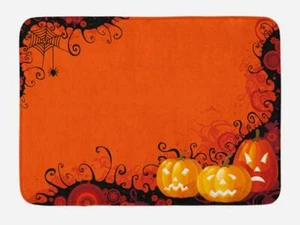Spider Web Bath Mat Bathroom Decor Plush Non-Slip Mat 29.5" X 17.5" Ambesonne - Picture 1 of 32