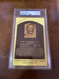 Satchel Paige Auto Signed HOF Plaque Card PSA - Picture 1 of 2
