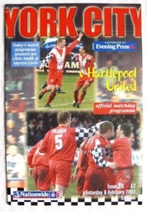 2003 programme York City v. Hartlepool United - Picture 1 of 1