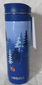 Davids Tea NIGHT FOREST TEA PRESS Travel Mug 16 oz Hot or Cold Loose Tea - Picture 1 of 6