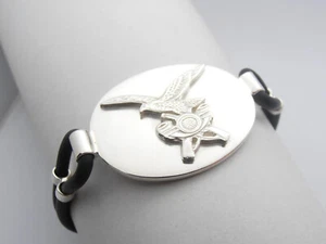 Alpinisti: Armband aus Silber 925 Und Gummi - Armband - Friesengruppe - Symbol - Picture 1 of 10