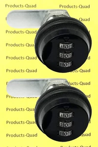 2x Black 1-1/8" Combination Cam Lock 3 Digit Security Cabinet Mail Box Drawer - Picture 1 of 4