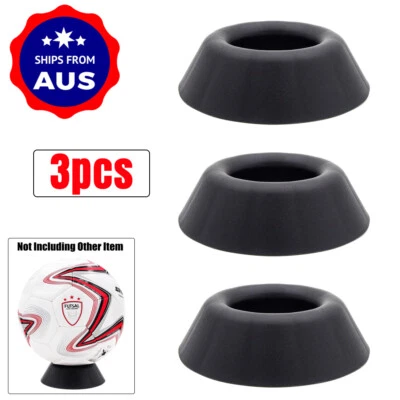 AU 3pcs Plastic Basketball Ball Stand Display Holder for Soccer Rugby Black Base - image 1 of 4