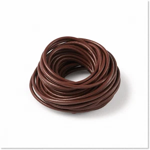 Premium Cowhide Leather Cord 4mm - DIY Bracelet & Necklace Jewelry Making - Rich - Picture 1 of 7