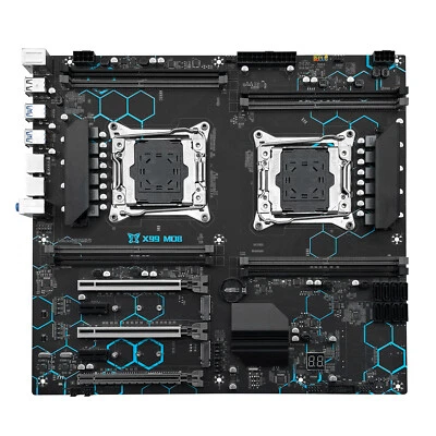 X99 Dual CPU Motherboard  LGA 2011-3 DDR4 M.2 PCI-e 3.0 USB 3.0 - Xeon E5 V3/V4 - Image 1 of 4
