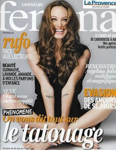 Version Femina No 634 26/05/2014 Angelina Jolie / Tattoos / Lunch On Beach - Picture 1 of 1