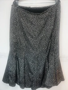 Kasper Women’s s Lined Polka dot Long Pleated Skirt Sz 16P - Picture 1 of 9