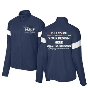 Ink Stitch Design Men Your Own Custom Printed Travel Zip Up Jackets - Picture 1 of 28