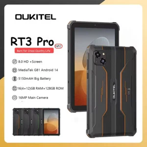 Oukitel RT3 Pro IP68 Tablet 8" HD IPS Screen Android 14 5150mAh 16GB+128GB 16MP - Picture 1 of 19