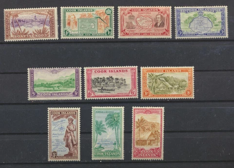 Cook Islands #131 - 140 Mint Never Hinged 1949 Captain Cook Set Cover