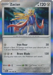 Pokemon SV04: Paradox Rift: Zacian - 136/182 Holofoil - Picture 1 of 1