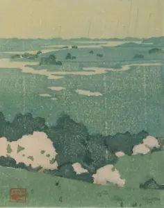 Rain in May : Arthur Wesley Dow : 1907 : Archival Art Print - Picture 1 of 2