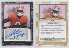 2022 SAGE Artistry Auto Silver Justyn Ross #A-JR Rookie Auto RC