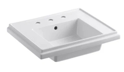 Kohler  K-2757-8-0  Tresham 24" Pedestal Bathroom Sink with 8" Centers - White - Image 1 of 2