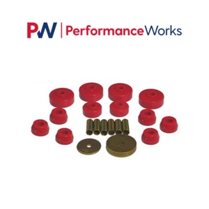 Prothane 18-101 Body Mount Bushings Kit Red For 1979-1988 Toyota Pickup 4WD - Picture 1 of 12