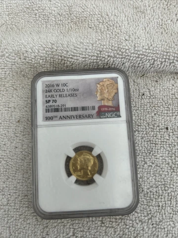 2016 gold mercury dime ngc sp70 Cover