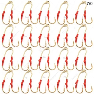 40pcs Fishing Gold 4x Assist Hooks Size 7/0 for butterfly vertical jigs Bulk pk - Picture 1 of 4