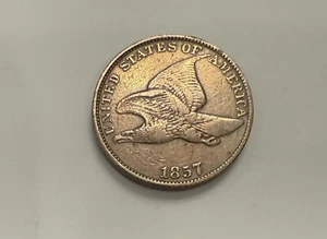 1857 Flying Eagle Cent Penny genau seltene frühe Art schöne Münze🔥 - Bild 1 von 4