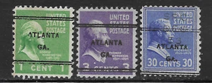 Georgia Precancels - Atlanta 247 - 3 Prexie DLEs - Picture 1 of 1
