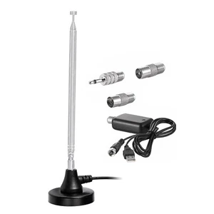 Magnetic Base FM Radio Telescopic Antenna and Amplifier For Sherwood, Radio - Zdjęcie 1 z 12