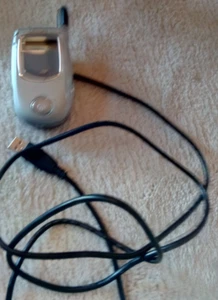 Motorola I730 Nextel Silver Flip Cell Phone-Rare-SHIPS N 24 HOURS - Picture 1 of 5