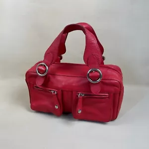 Borsa laterale RI2K rosso brillante piccola pelle cerniera donna finiture argento - Foto 1 di 12