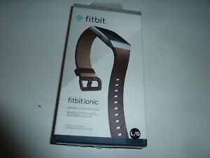 Fitbit Ionic Premium Leather Band Cognac Brown Large L/G - OEM New Open Box