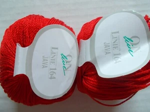 OnLine Line 164 Java hilo/hilo, rojo brillante sedoso, lote de 2 (174 yardas cada uno) - Imagen 1 de 2