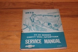 Chevy Van-Sportvan serie 10-30 1972 manual de servicio de fábrica. - Imagen 1 de 1