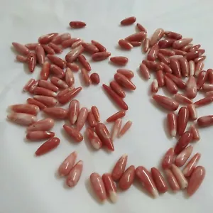 Gotas naturales de coral rojo, 77 gramos mezclados, colgantes, broches. Pendientes 112 piezas - Imagen 1 de 12