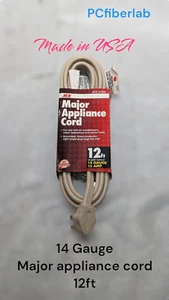 ACE 14 Stärke Großgerätekabel geerdet 12 Fuß - Bild 1 von 3