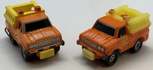 Micro Machines Galoob 1986-87Datsun FD Rescue Truck Orange - Picture 1 of 8