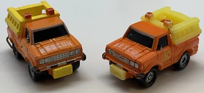 Micro Machines Galoob 1986-87Datsun FD Rescue Truck Orange - Image 1 of 4