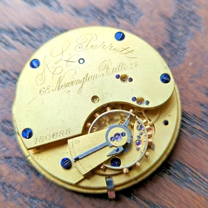 Perrett London Antique Pocket Watch Movement for Restoration, Ticking (BN13) - Picture 1 of 8
