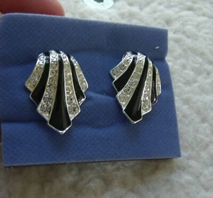 AVON 2004 ART Deco Style earrings Clip NWB - Picture 1 of 2