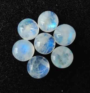 Pietra di Luna Naturale Forma Tonda Calibrata Cabochon Qualità AAA 3mm-15mm - Foto 1 di 12