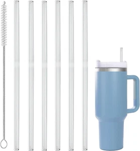 Replacement Straw for Stanley 40 Oz 30 Oz Cup Tumbler, 6 Pack Extra Long Reusabl - Picture 1 of 12