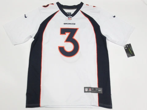 NWT Russell Wilson Denver Broncos On-Field Game Jersey White Cover