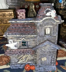 Dept 56 Halloween Haunted House #33914 (Missing Fiber Optic Tree) ~ 2000 ~ RARE - Imagen 1 de 12