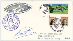 CUBIERTA DE POLO NORTE MAKO FIRMADA ARCTIC POLAR RAN FIENNES 1989 - Imagen 1 de 2