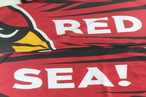 Arizona Cardinals Rise Up Red Sea seidiger Schal. Doppelseitig. 60" X 7". Neu! - Bild 1 von 4