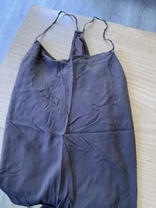 VINCE 1Silk Embroidered Cami Top in Blue/gray  Spaghetti Strap Small - Picture 1 of 5