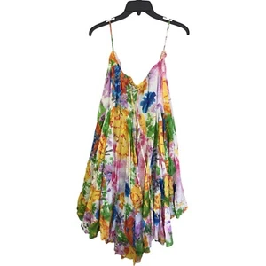 Vintage Abstract Floral Print Elastic Women's Skirt Multicolor 30” Waist - Picture 1 of 8